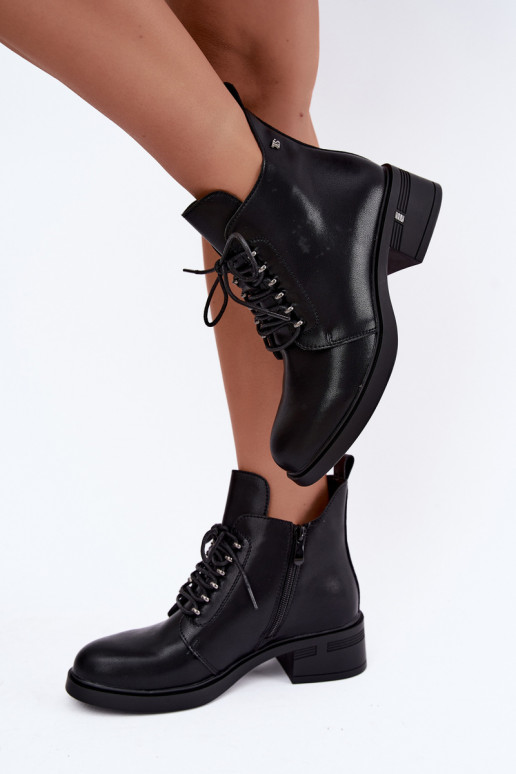Faux leather insulated ankle boots Klocke T.Sokolski Z26-288 black