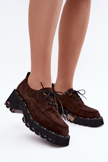 Faux suede women's boots Klocke Artiker 59C0276 chocolate 2