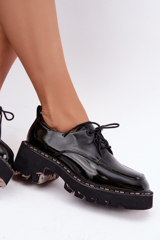 Patent leather women's loafers Klocke Artiker 59C0279 black