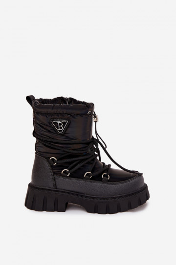 Black children's snow boots Adelisse 2