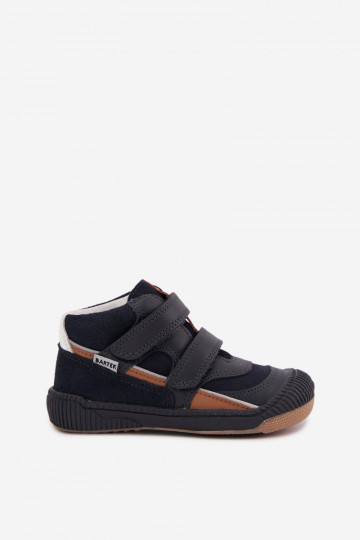 Dark blue leather children's shoes Bartek 8631676 2