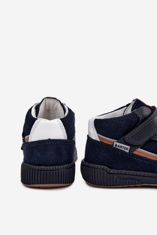 Ciemnoniebieskie skórzane buty dziecięce Bartek 8631676
