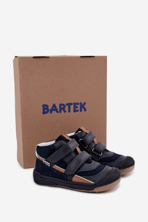 Ciemnoniebieskie skórzane buty dziecięce Bartek 8631676