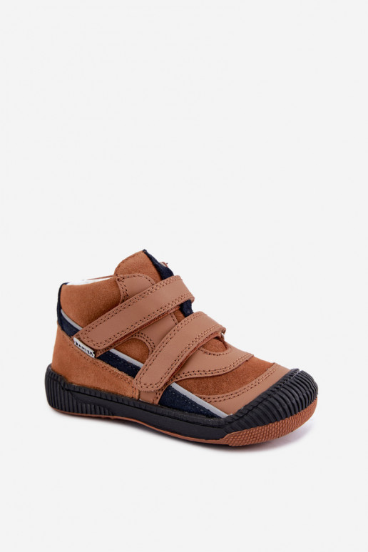 Brown leather children's shoes Bartek 8631673