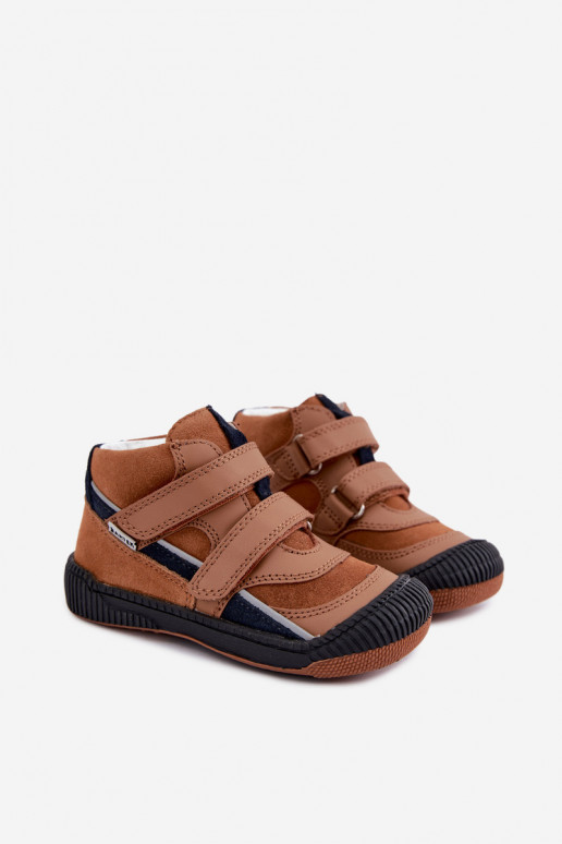 Brązowe skórzane buty dziecięce Bartek 8631673