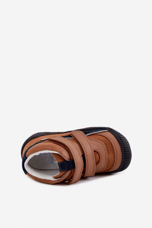Brown leather children's shoes Bartek 8631673
