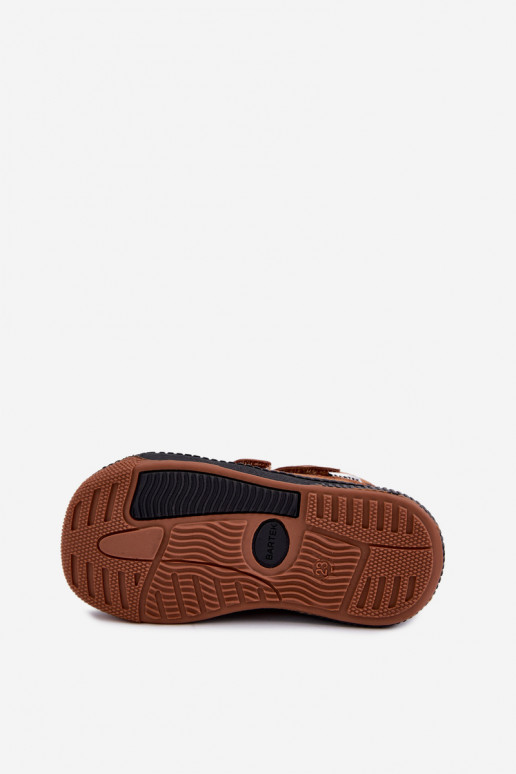 Brown leather children's shoes Bartek 8631673
