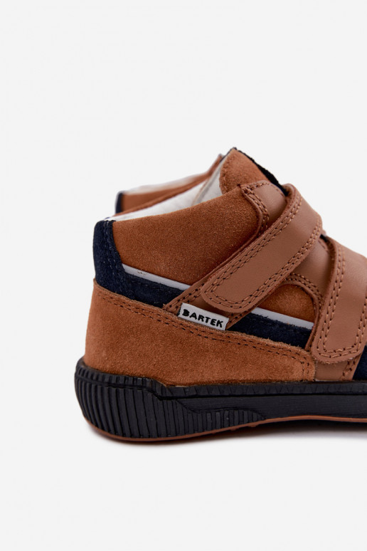 Brązowe skórzane buty dziecięce Bartek 8631673