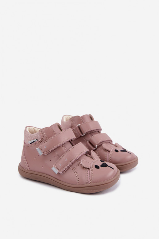 Różowe skórzane buty Barefoot dziecięce Bartek 8631985