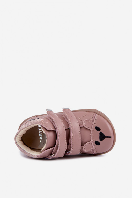 Różowe skórzane buty Barefoot dziecięce Bartek 8631985