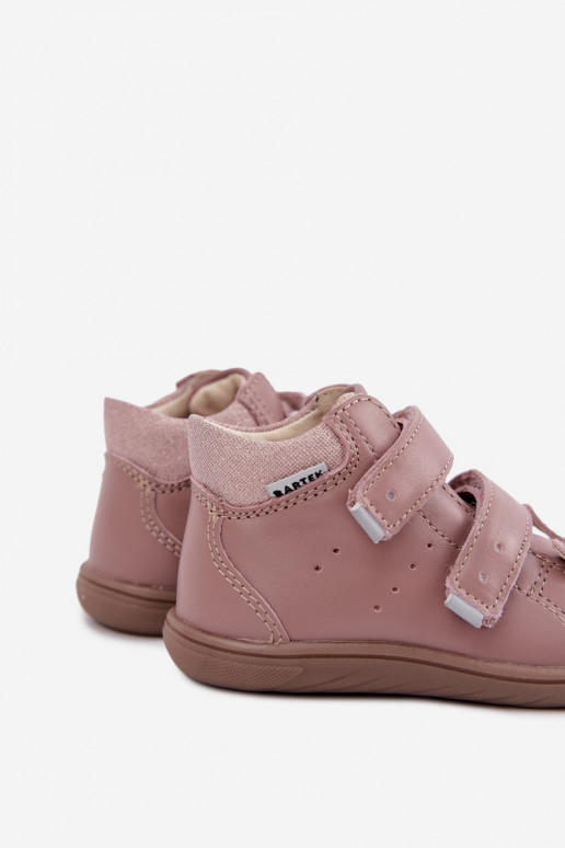 Różowe skórzane buty Barefoot dziecięce Bartek 8631985