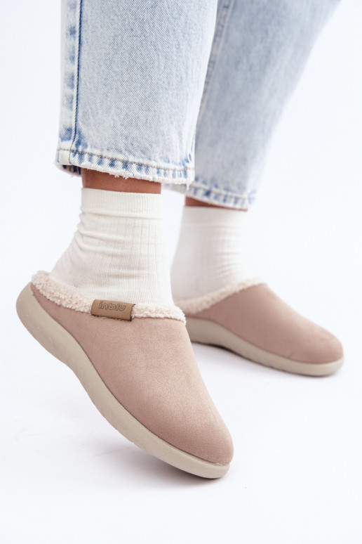 Women's slippers with insulation Inblu ET000042 sand