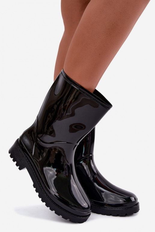 Damskie gumowe buty w czarnym kolorze Elvara