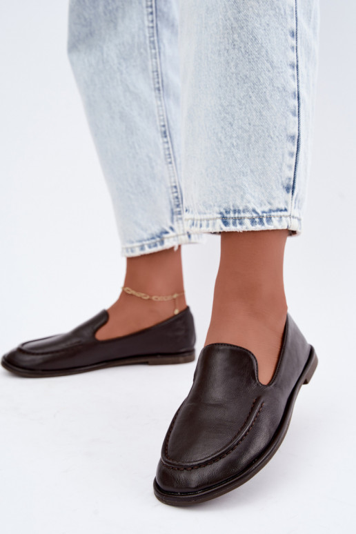 Women's moccasins in chocolate color Mireliah