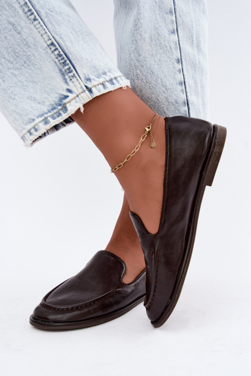 Women's moccasins in chocolate color Mireliah