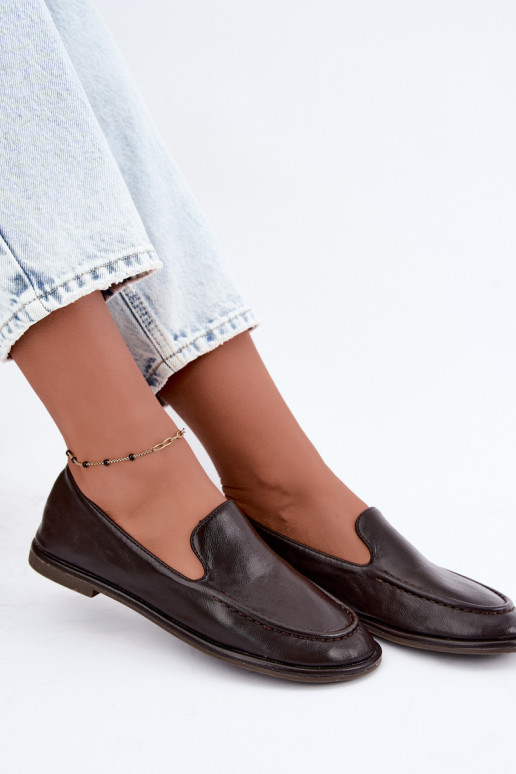 Women's moccasins in chocolate color Mireliah