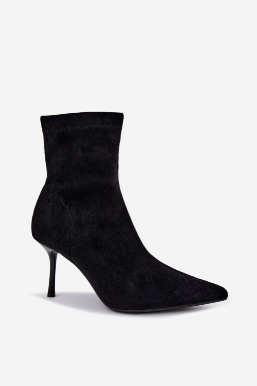 Black ankle boots with slim heels Nireya
