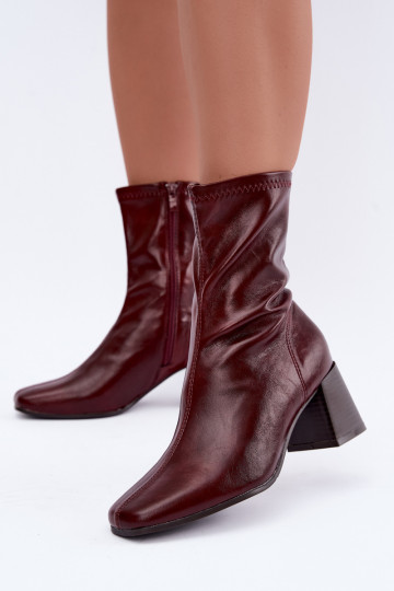 Women's burgundy ankle boots Veradis
