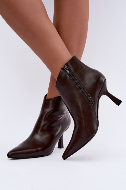 Chocolate pointed ankle boots Florenne