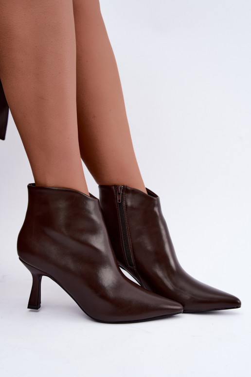Chocolate pointed ankle boots Florenne