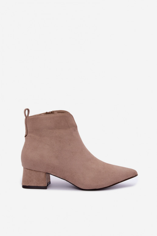 Beige pointed ankle boots Klocke Heliara