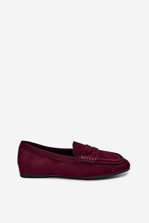 Sylvana flat women's moccasins in burgundy