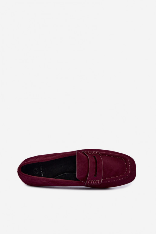 Sylvana flat women's moccasins in burgundy