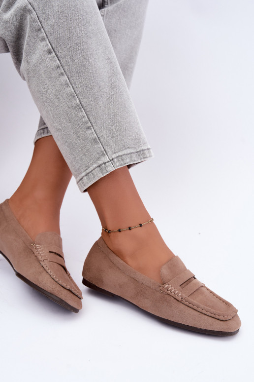 Sylvana flat women's moccasins in sand