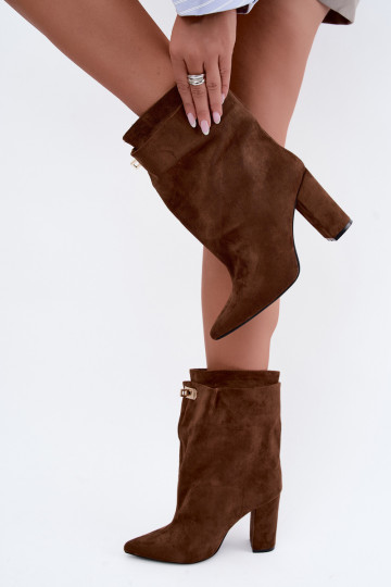 Fiametta warm slip-on ankle boots in brown 2