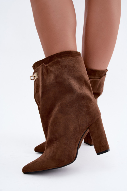 Fiametta warm slip-on ankle boots in brown