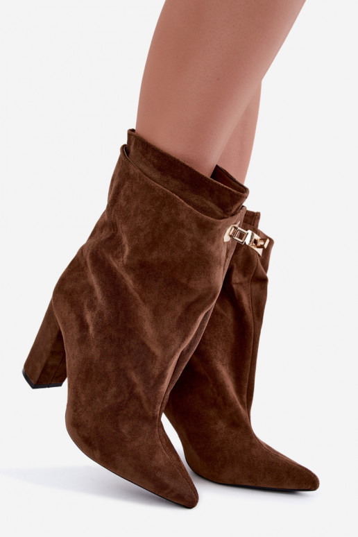 Fiametta warm slip-on ankle boots in brown