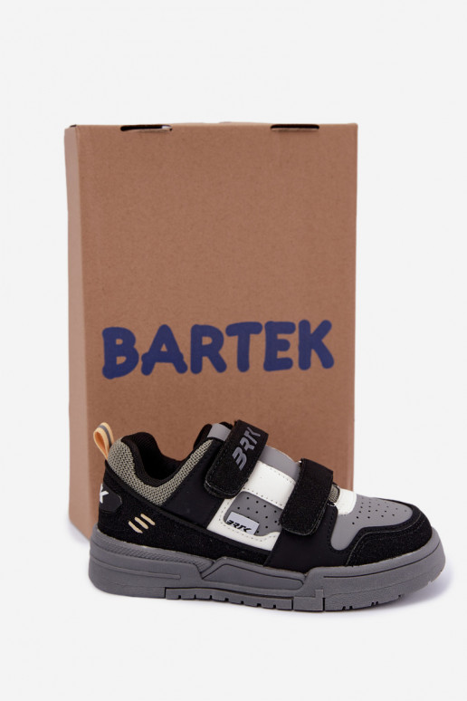 Sneakersy dla chłopców Bartek 8700210 w czarnym i szarym kolorze
