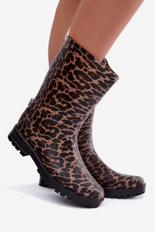 Moteriški guminiai batai su leopardo kailio raštais Solavelle