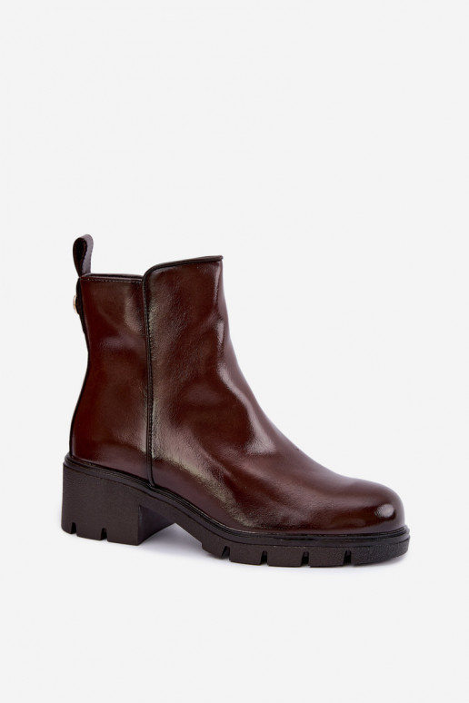 Klocke insulated ankle boots dark brown Iserine