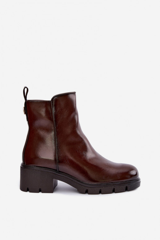 Klocke insulated ankle boots dark brown Iserine