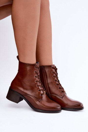 Klocke insulated lace-up ankle boots brown Florisse