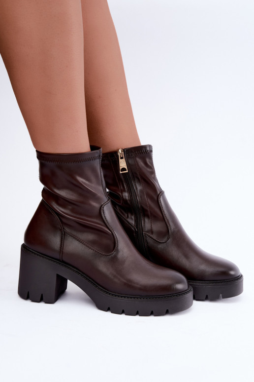 Klocke insulated ankle boots Vinceza 58672 chocolate
