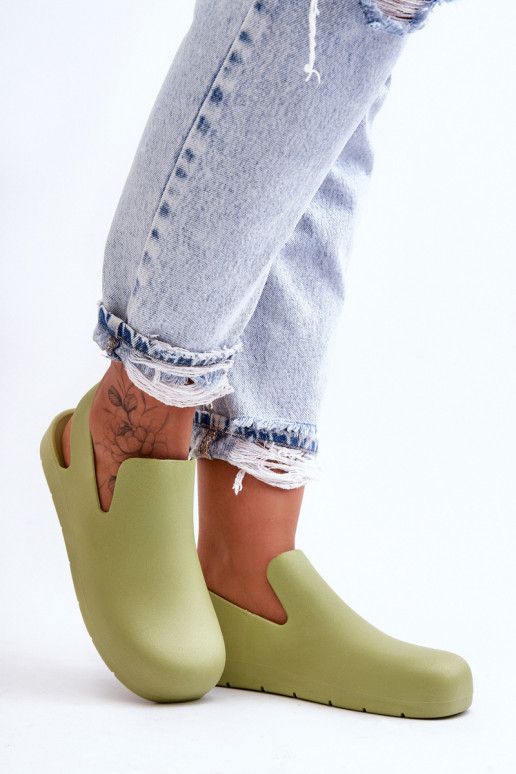 Green rubber slippers Meriko