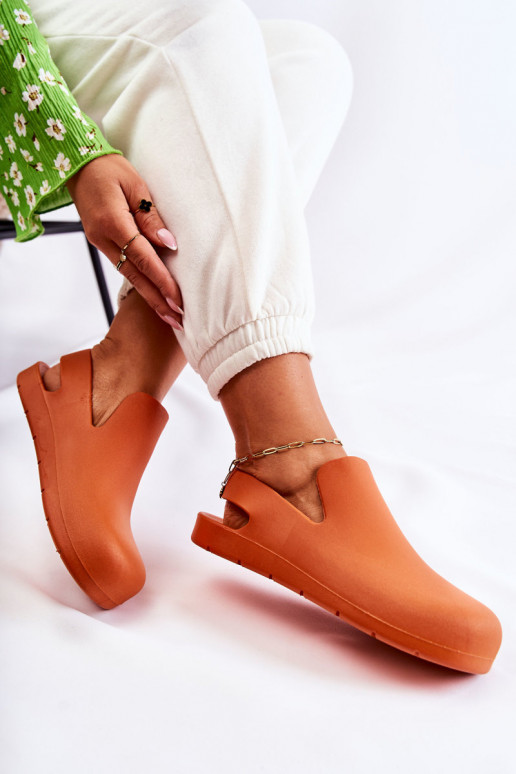Orange rubber slippers Meriko