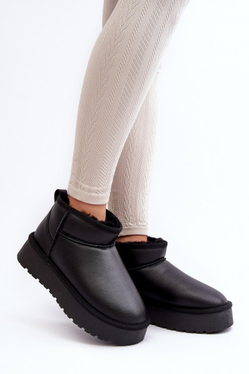Black women's snow boots with platform Loreley 2