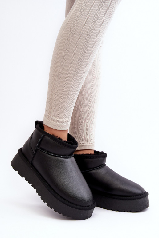 Black women's snow boots with platform Loreley
