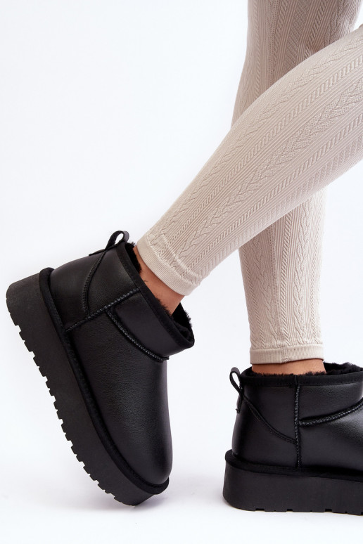 Black women's snow boots with platform Loreley