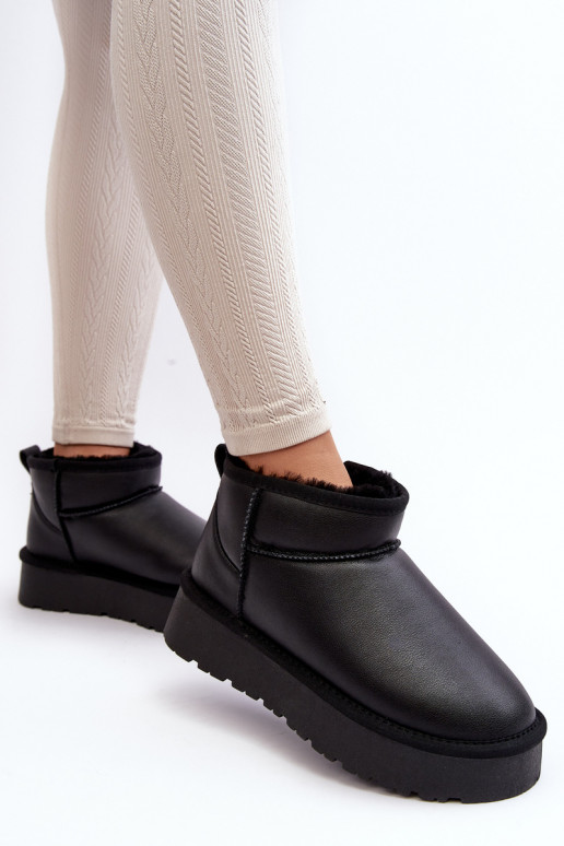 Black women's snow boots with platform Loreley