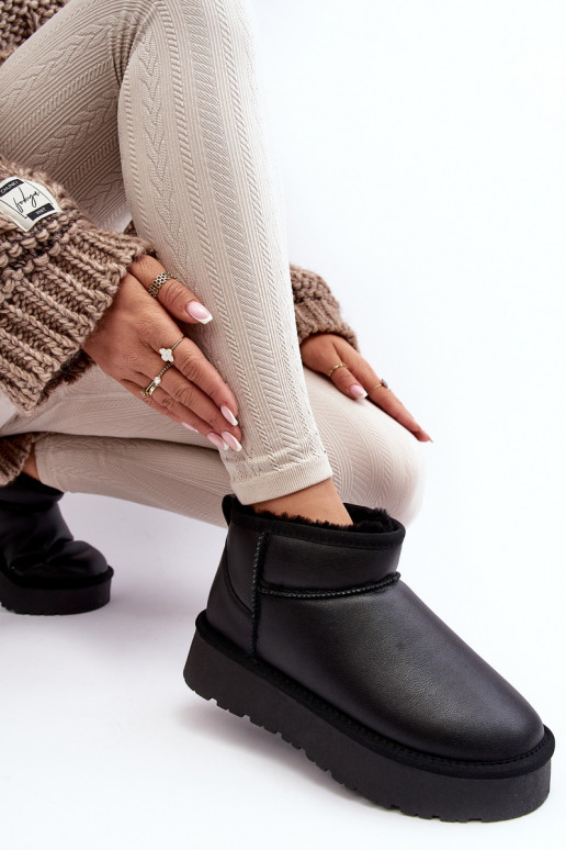 Black women's snow boots with platform Loreley