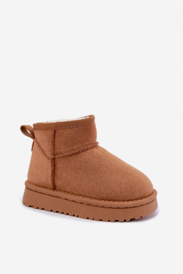 Children's Youth Snow Boots Lined with Fleece Camel Mireya