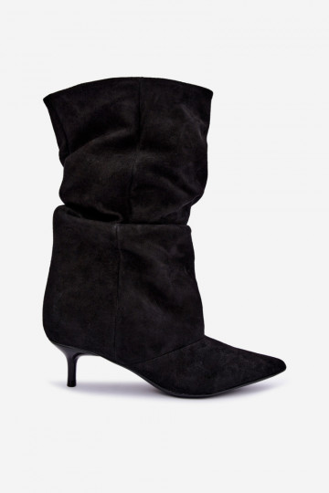 Slip-on Slouchy ankle boots with heels in black Falisette 2