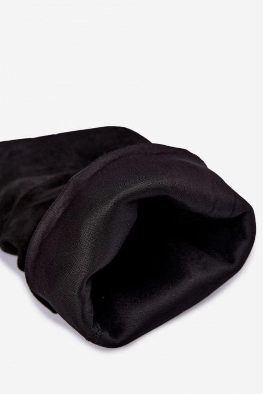 Įsispiriami aulinukai Slouchy tipo su kulniukais juodos spalvos Falisette