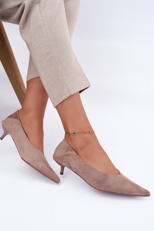 low-heeled shoes in sand color Joresta