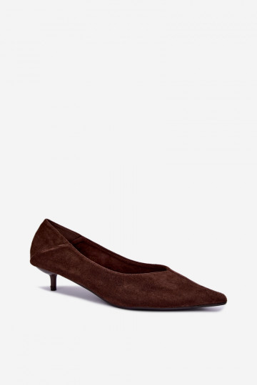 low-heeled shoes in chocolate color Joresta