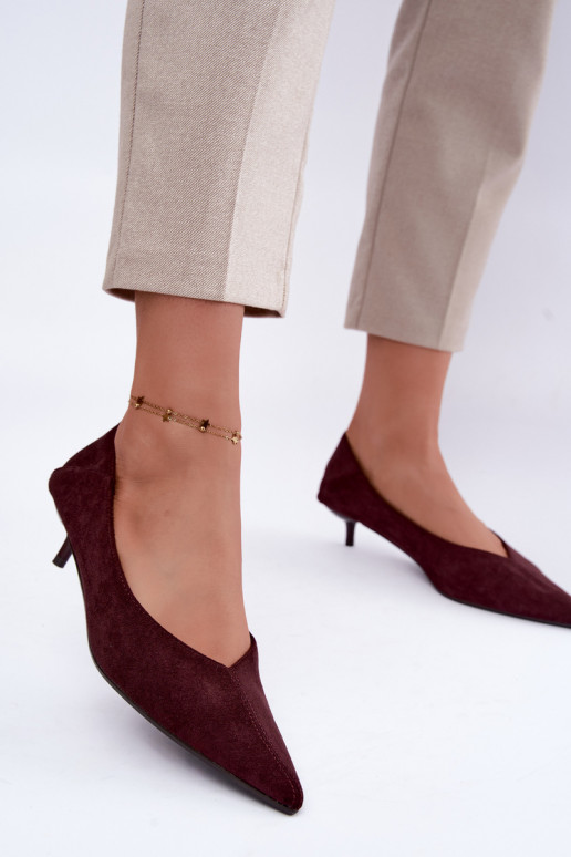 low-heeled shoes in burgundy color Joresta